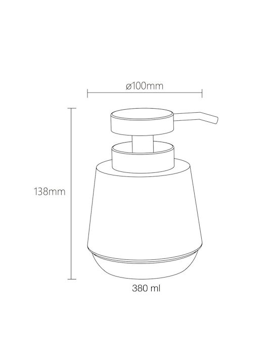 Sealskin Mood Tabletop Glass Dispenser Green 380ml