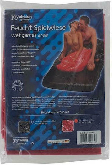 JoyDivision Wet Games Bed Sheet 180 x 260 Σεντόνι Λάτεξ σε Κόκκινο Χρώμα