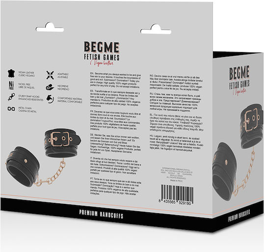 Dream Love BegMe Black Edition Vegan Ankle Cuffs Χειροπέδες σε Μαύρο Χρώμα