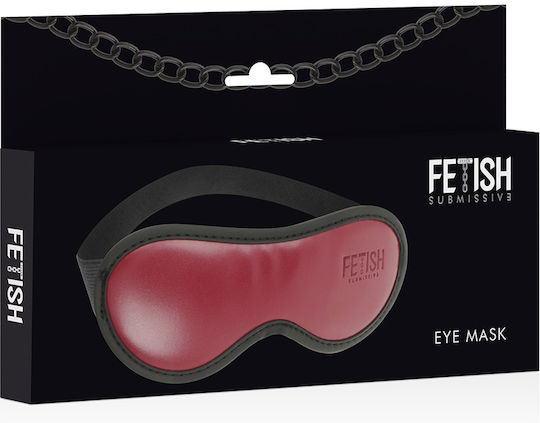 Fetish Submissive Dark Room Mask Vegan Leather BDSM Μάσκα σε Κόκκινο Χρώμα