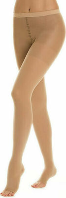 Relaxsan Medicale Classic Open Toe Graduated Compression Pantyhose 23-32 mmHg Beige