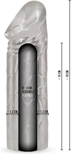 You2Toys Rebel Mega Dick Sleeve Extensie De Penis Transparentă 19cm