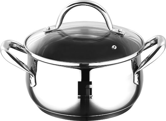 Bergner Gourmet Комплект Саксии От Неръждаема Стомана Сребристи 2 Части
