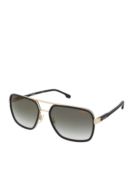 Carrera Men's Sunglasses with Gold Frame and Grey Gradient Lens 256/S RHLD6