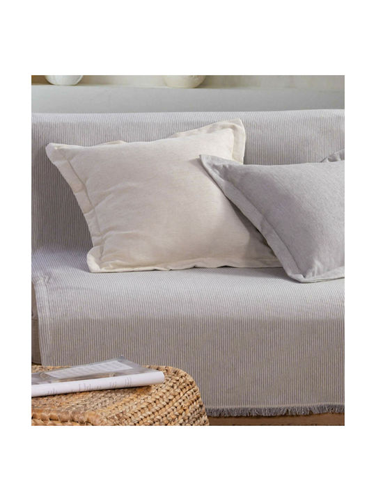 Nef-Nef Homeware Sofa Cushion Nature from 100% Cotton Ecru 50x50cm.