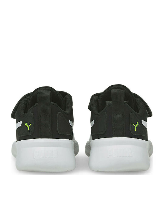 Flyer Runner Kids Sports Shoes Running with Hoop & Loop Closure Black
