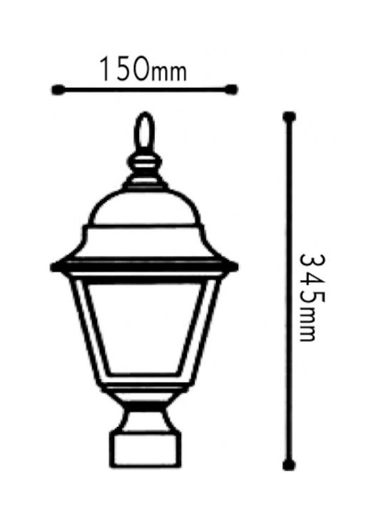 Aca Outdoor Floor Lamp Laterna IP45 for E27 Bulb Grün