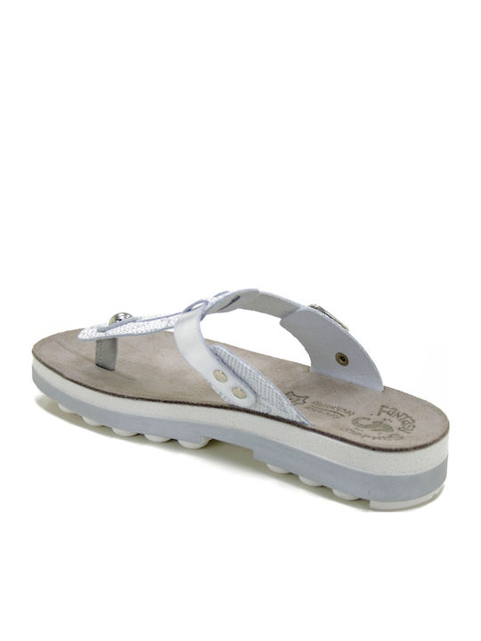 Mirabella Leather Women's Flat Sandals Anatomic Silver Lizard