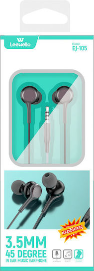 Leewello EJ-105 In-ear Handsfree με Βύσμα 3.5mm Μαύρο
