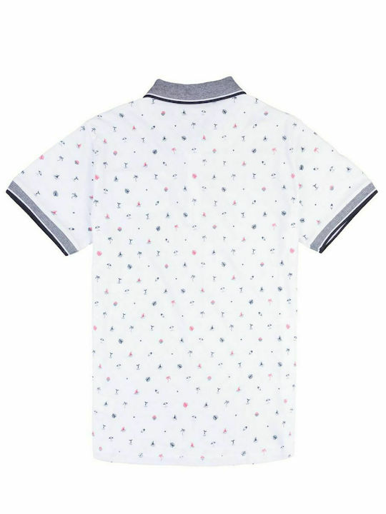 Losan Men's Short Sleeve Blouse Polo White