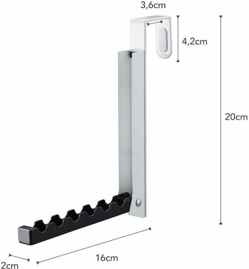 Yamazaki Door Hook Smart 6 Slots Metallic 16x2x20cm