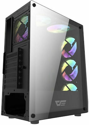 Darkflash DK150 Midi Tower Computer Case with RGB Lighting Black