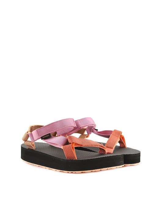 Teva Damen Flache Sandalen in Mehrfarbig Farbe