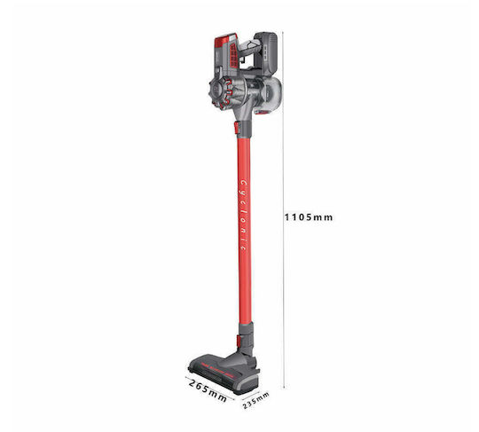 Hoomei Επαναφορτιζόμενη Σκούπα Stick 22.2V Κόκκινη HM-2190