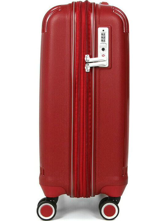 Airtex Paris Valiză De Călătorie Medie Dură Burgundă Cu 4 Roți Înălțime 56.5 Cm
