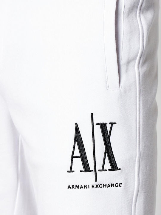 Armani Exchange Men's Sports Monochrome Shorts White