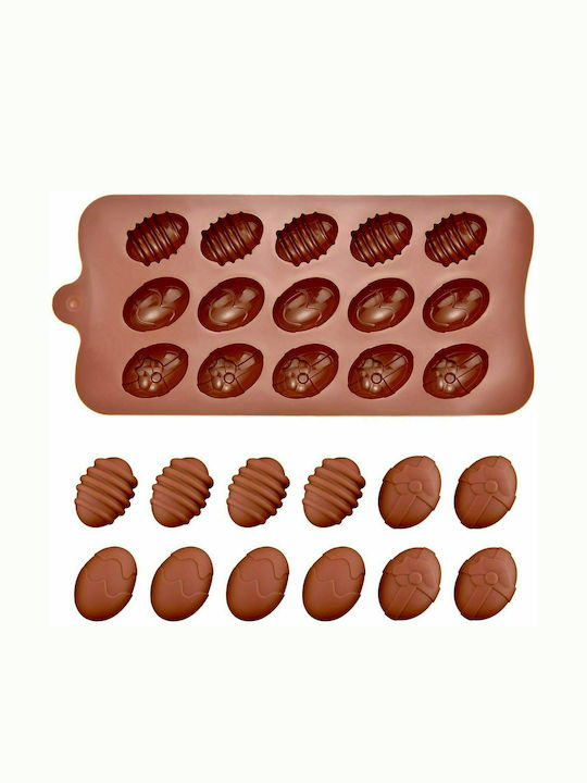 No Coating Silicone Chocolates 15 Cups Baking Pan 22x10x1.5cm