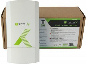 Techly CPE120 Antenna Amplification Point-to-Point 300Mbps στα 2.4GHz 8dBi I-WL-CPE120