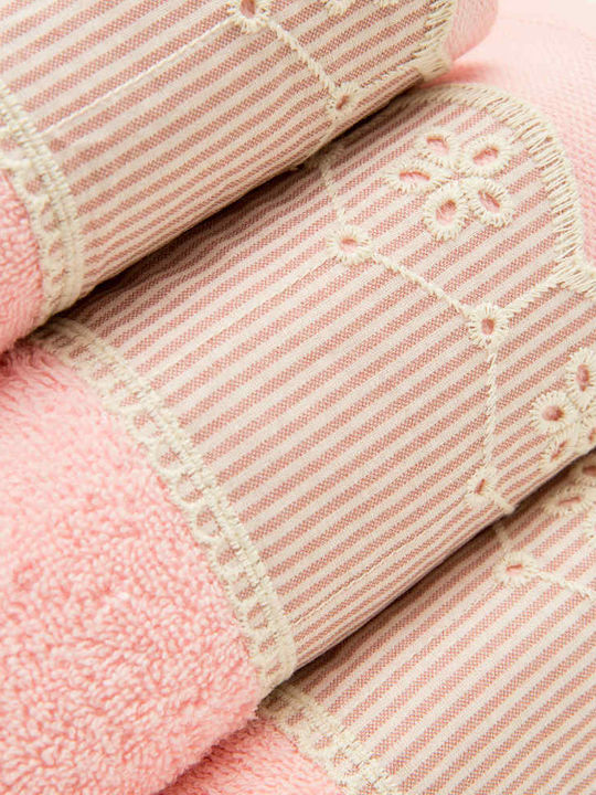 Borea 3pc Bath Towel Set Pretty Pink