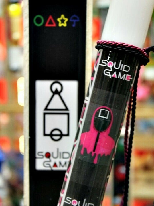Easter Candle Squid Game Round with Box 28cm White