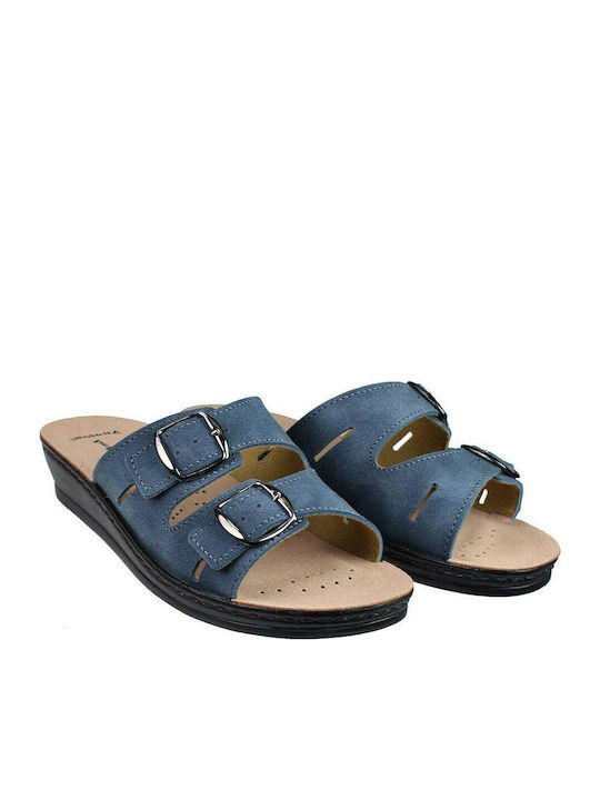 Bella Anatomic Women's Platform Wedge Sandals Navy Blue