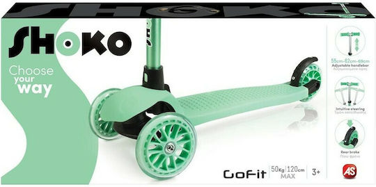 Shoko Kids Scooter Twist & Roll Go Fit 3-Wheel for 3+ Years Green