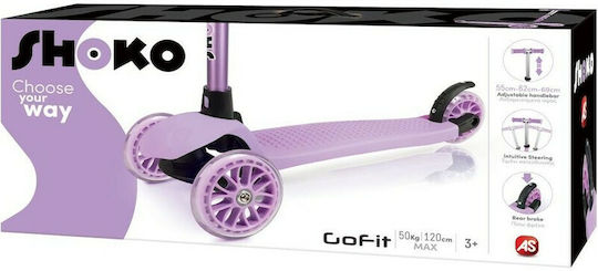 Shoko Kids Scooter Twist & Roll Go Fit 3-Wheel for 3+ Years Purple