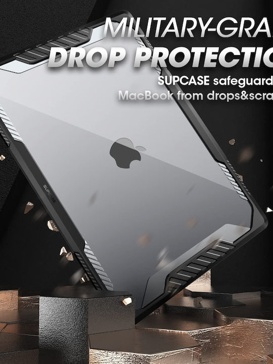 Husă Supcase Unicorn Beetle Pro Apple Macbook Pro 16" M4 M3 M2 M1 Pro Max 2024 2023 2021 A3403 A3186 A2991 A2780 A2485 Transparentă Neagră