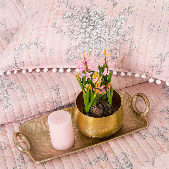 Borea Bijou Set Coverlet Queen Size Microfiber Pink 220x240cm 3pcs