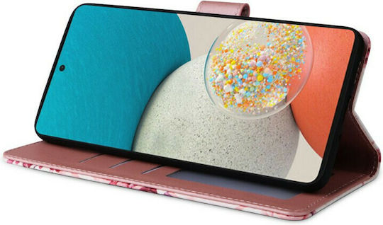 Tech-Protect Floral Brieftasche Synthetisches Leder Floral Rose (Galaxy A53)