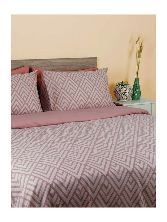 Sunshine Sheet Sets Double 200x270cm. Cotton Feelings 2036 Pink 4pcs