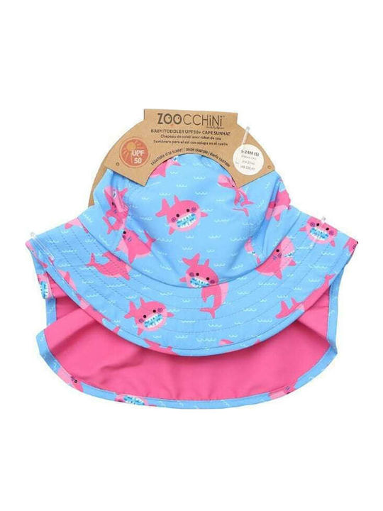 Zoocchini Kids' Hat Fabric Sunscreen Sharks Light Blue