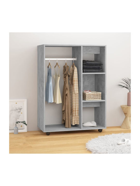 vidaXL Rollbar Kleiderständer Gray 80x40x110cm