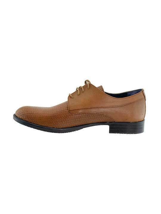 Nice Step Men's Leather Casual Shoes Tabac Brown