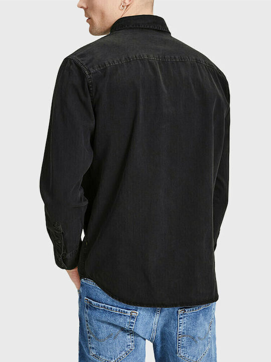 Jack & Jones Τζιν Πουκάμισο Μαύρο