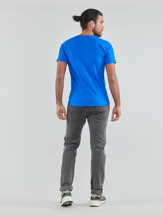 New Balance Ανδρικό T-shirt Μπλε με Λογότυπο