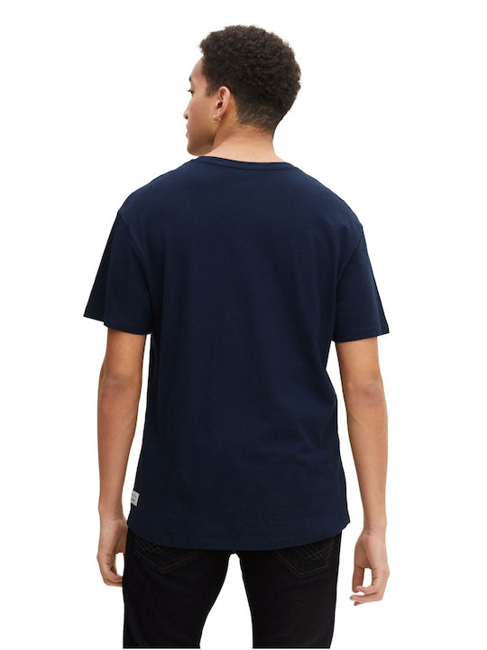 Tom Tailor Ανδρικό T-shirt Navy Μπλε Μονόχρωμο