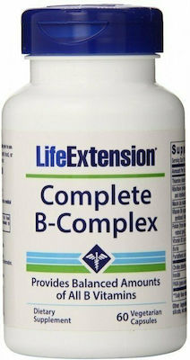 Life Extension Complete B-Complex Βιταμίνη για Ενέργεια, τα Μαλλιά & τo Δέρμα 60 φυτικές κάψουλες