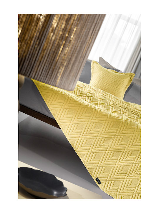 Guy Laroche Curves Set Coverlet Single Microfiber Lime 160x240cm 2pcs