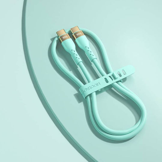Joyroom S-1250N18 USB 2.0 Cable USB-C Male - USB-C 100W PD Green 1.2m