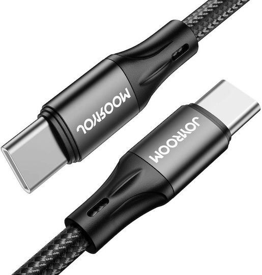 Joyroom S-2030N1 Braided USB 2.0 Cable USB-C male - USB-C 60W PD Μαύρο 2m