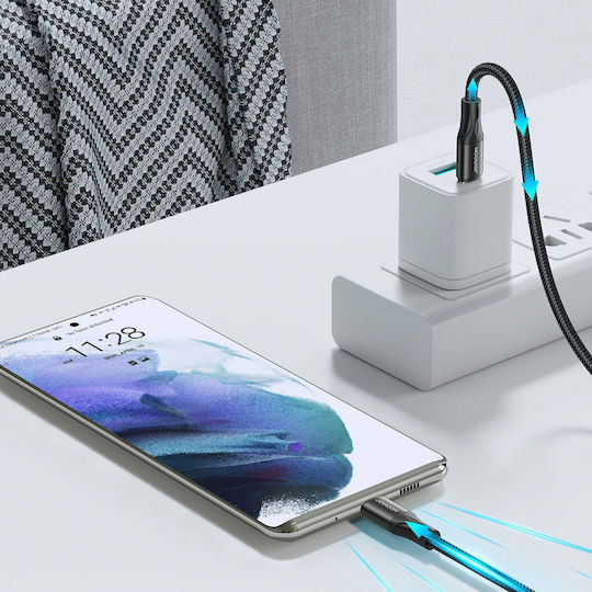 Joyroom S-2030N1 Braided USB 2.0 Cable USB-C male - USB-C 60W PD Μαύρο 2m