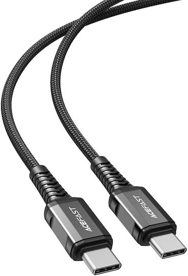 Acefast C1-03 Braided USB 2.0 Cable USB-C male - USB-C 60W Μαύρο 1.2m