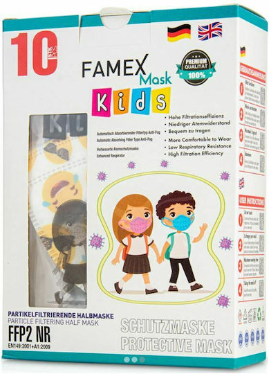 Famex Μάσκα Προστασίας FFP2 NR για Παιδιά με Emoticon 20τμχ