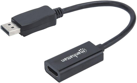 Manhattan Μετατροπέας DisplayPort male σε HDMI female 1τμχ 151634