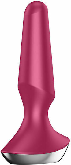 Satisfyer Plug-ilicious 2 Play Vibrator Πρωκτική Σφήνα με Δυνατότητα Ασύρματης Λειτουργίας και Δόνηση Berry