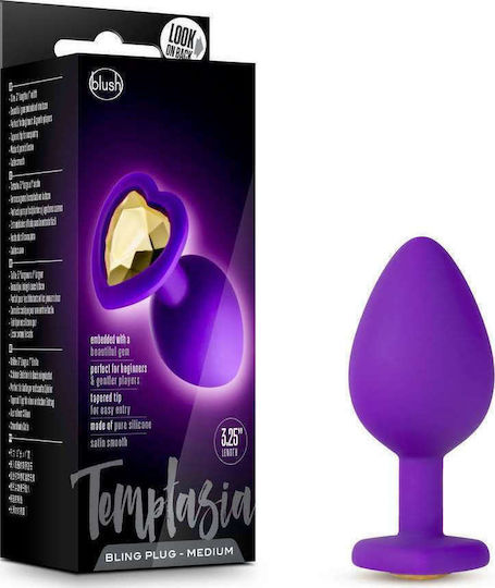 Temptasia Bling Plug Анална тапа Medium Purple 8.2см