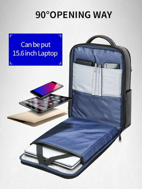 Bopai Αδιάβροχη Τσάντα Πλάτης για Laptop 15.6" με Θύρα USB σε Μαύρο χρώμα 61-697111