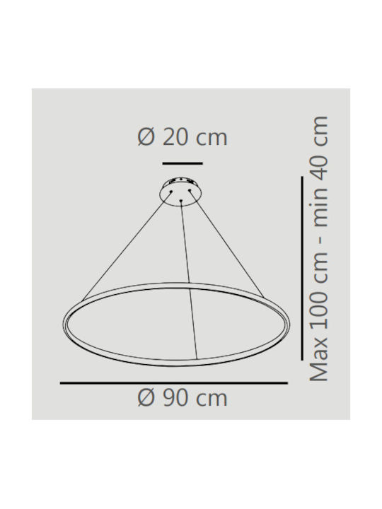 Sikrea OSLO Lustră LED cu Alb Cald Lumină Maro