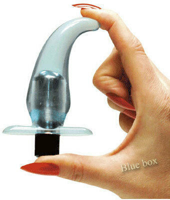 Seven Creations Slimline Anal Plug with Vibration Small Transparent 9cm